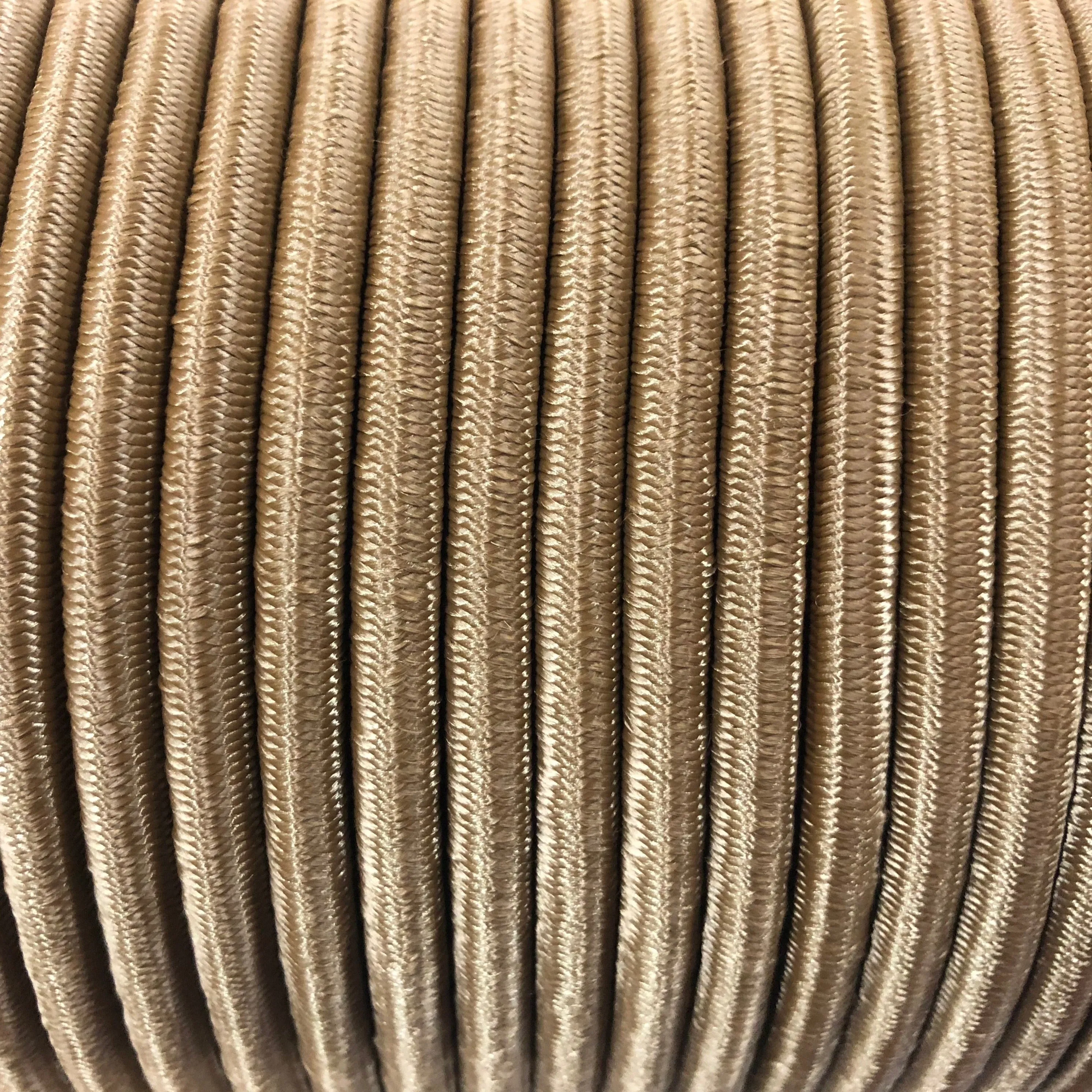 3/16" Coyote Brown Elastic Draw Cord (Sold per Yard)