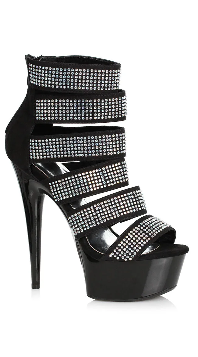 6 Inch Rhinestone Heel Sandal