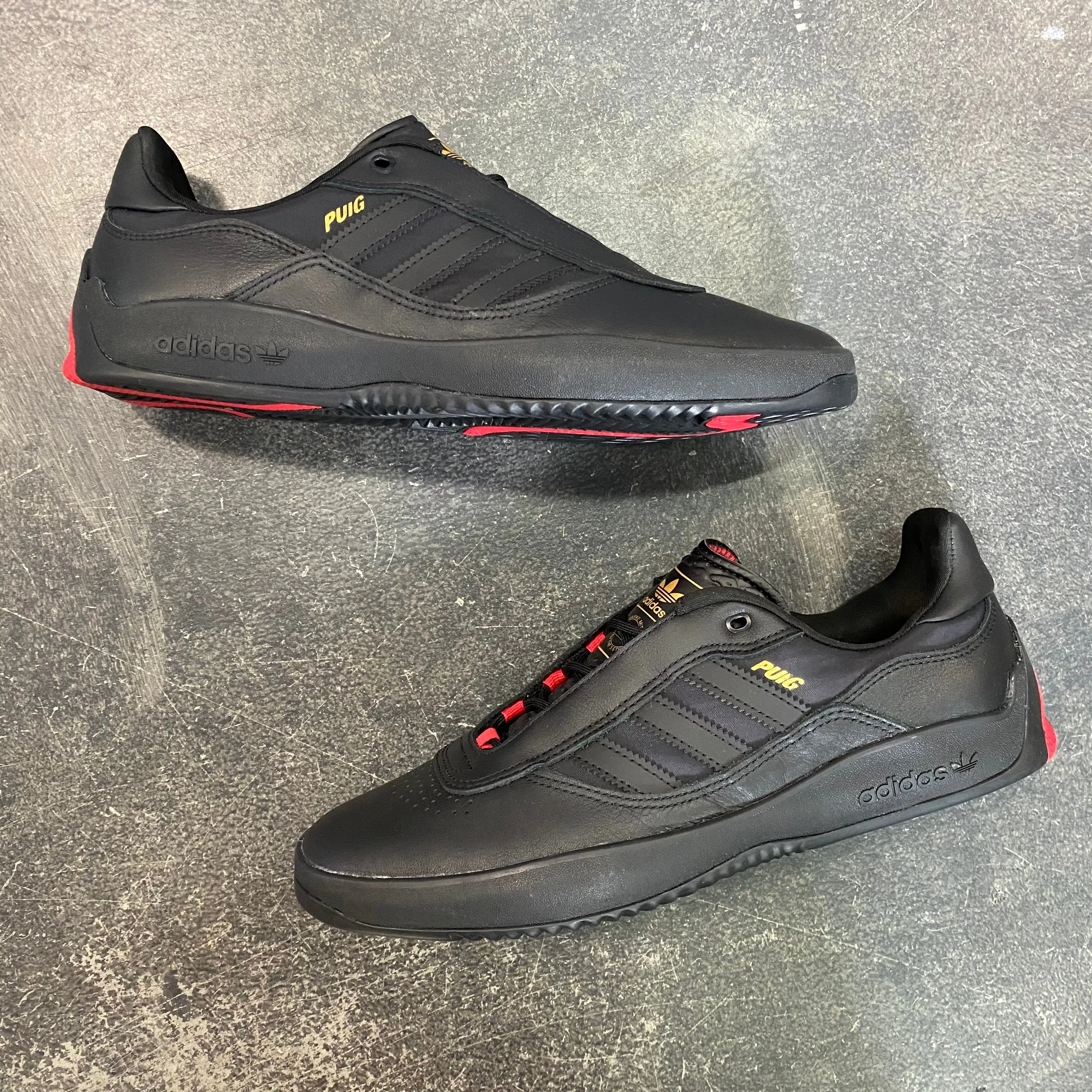 Adidas Puig Black/Red Leather SALE