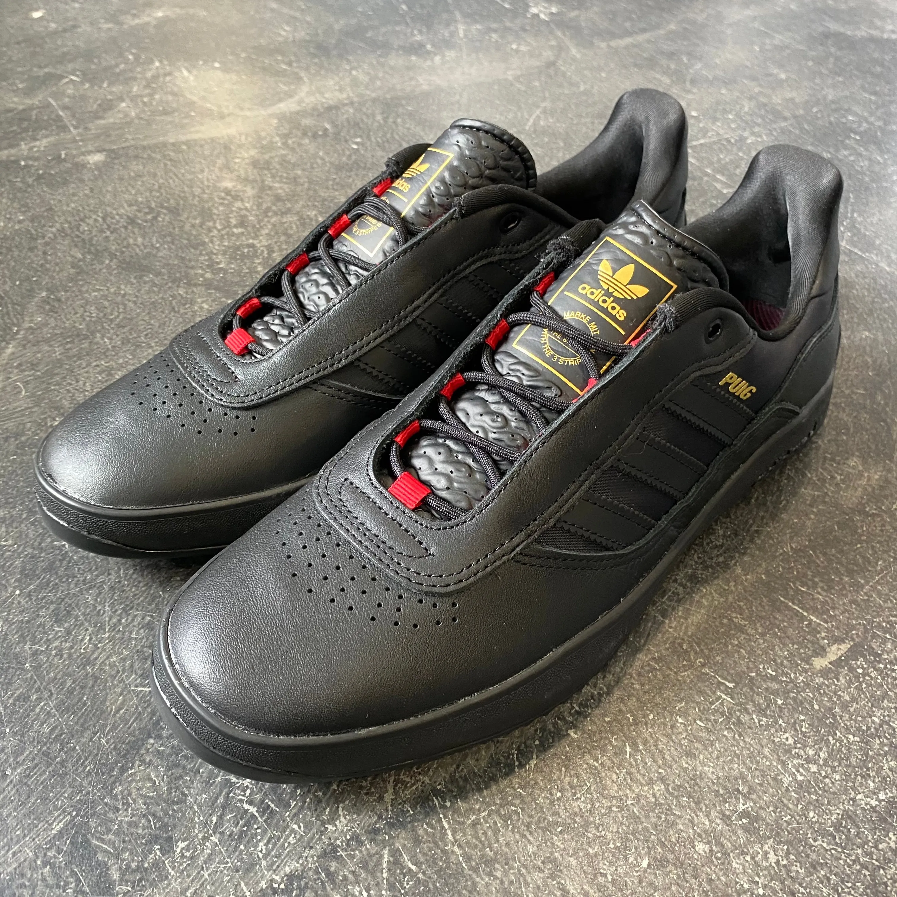 Adidas Puig Black/Red Leather SALE