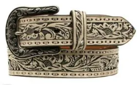 Ariat Ladies Western Glitter Inlay Floral Western Belt A1530205