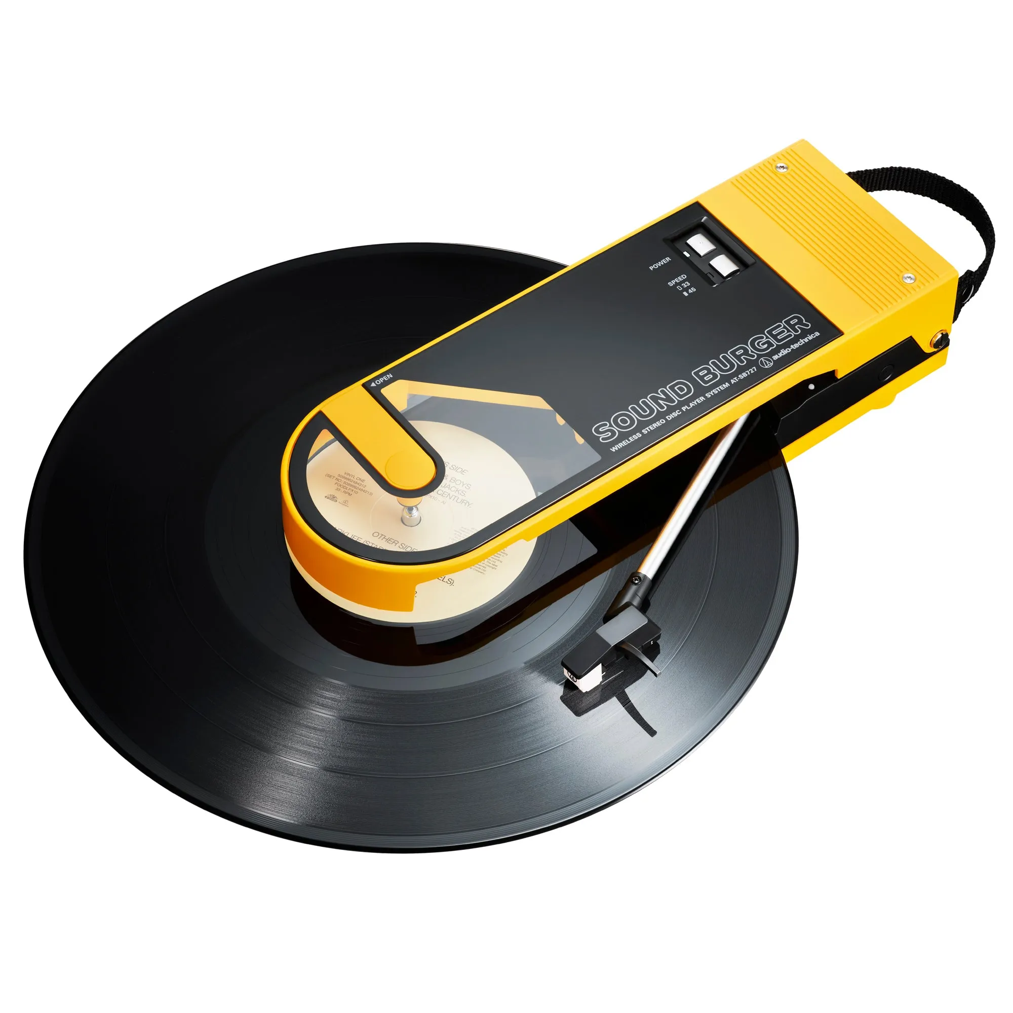 Audio-Technica / The Sound Burger  Portable Bluetooth Turntable AT-SB727 in Yellow