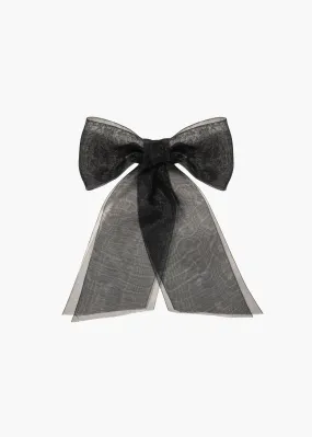 Blakely Bow Barrette -- Black