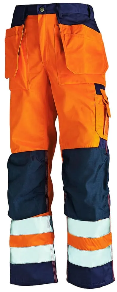 Blaklader Hi Vis KneePad Trousers with Nail Pockets Class 2 -1533 Advanced Craftsmen Workwear