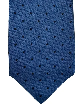 Brunello Cucinelli Silk Necktie Blue Navy Dots