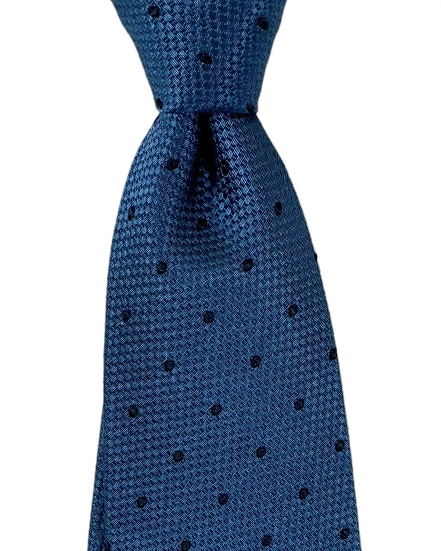 Brunello Cucinelli Silk Necktie Blue Navy Dots