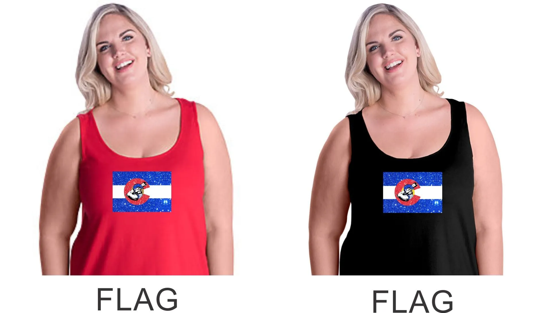 Bulldawgs Curvy Ladies Basic Tank- 4 designs- Matte or Glitter