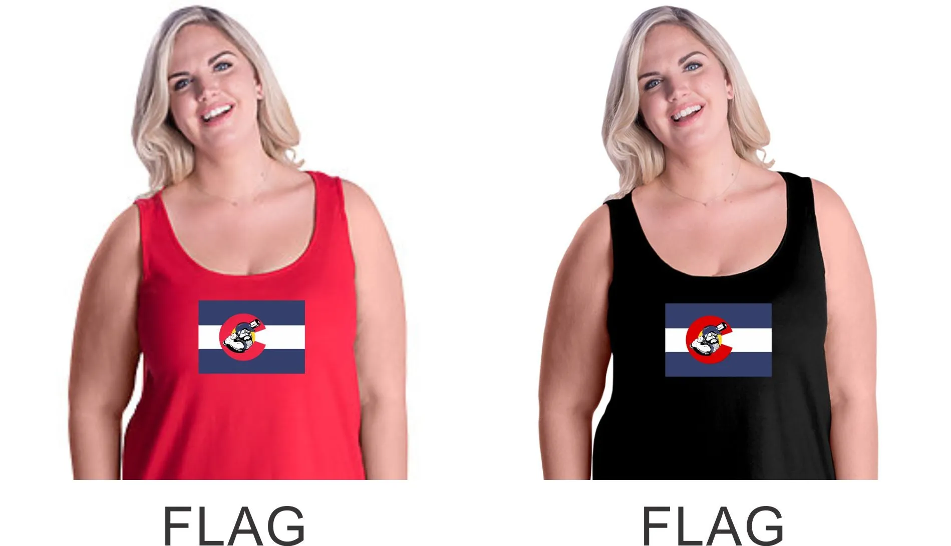 Bulldawgs Curvy Ladies Basic Tank- 4 designs- Matte or Glitter