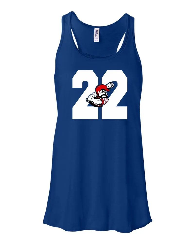 Bulldawgs NUMBER Flowy Tank- Matte or Glitter