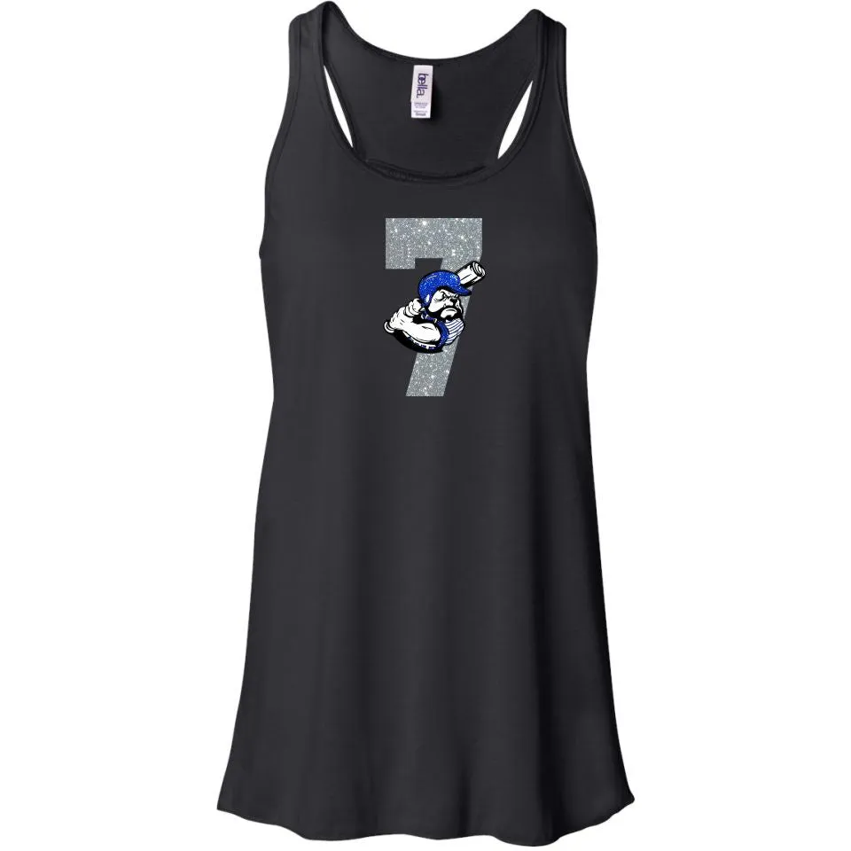 Bulldawgs NUMBER Flowy Tank- Matte or Glitter