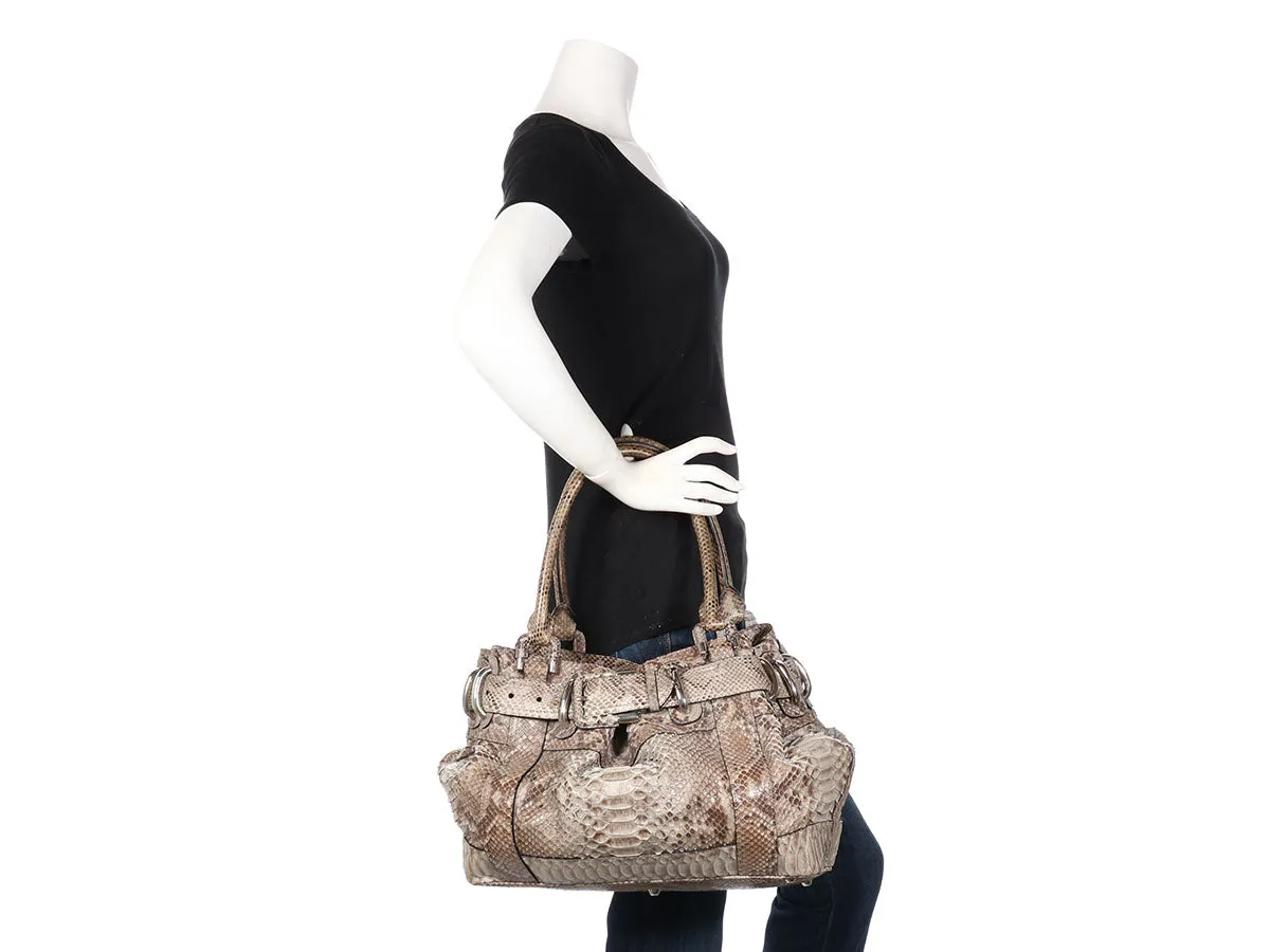 Burberry Large Woven Python Beaton Bag