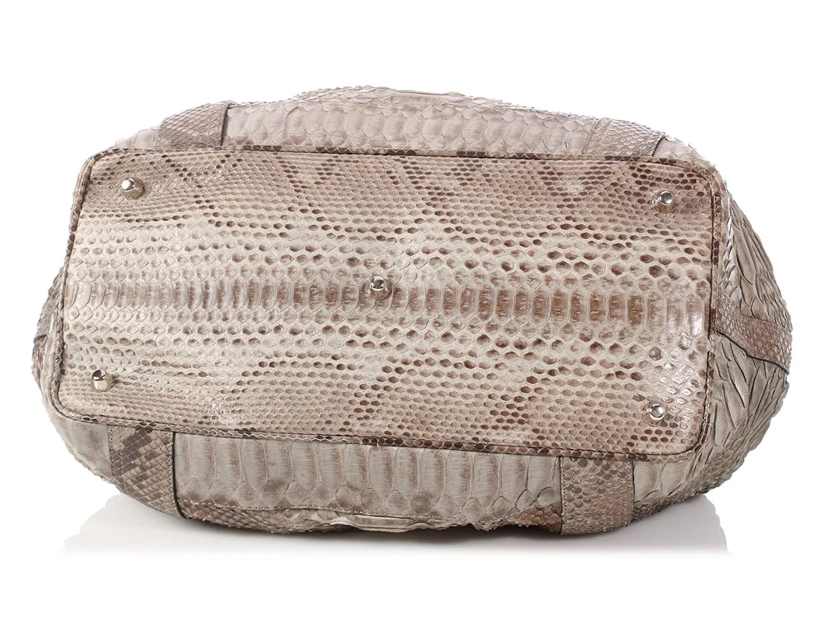 Burberry Large Woven Python Beaton Bag