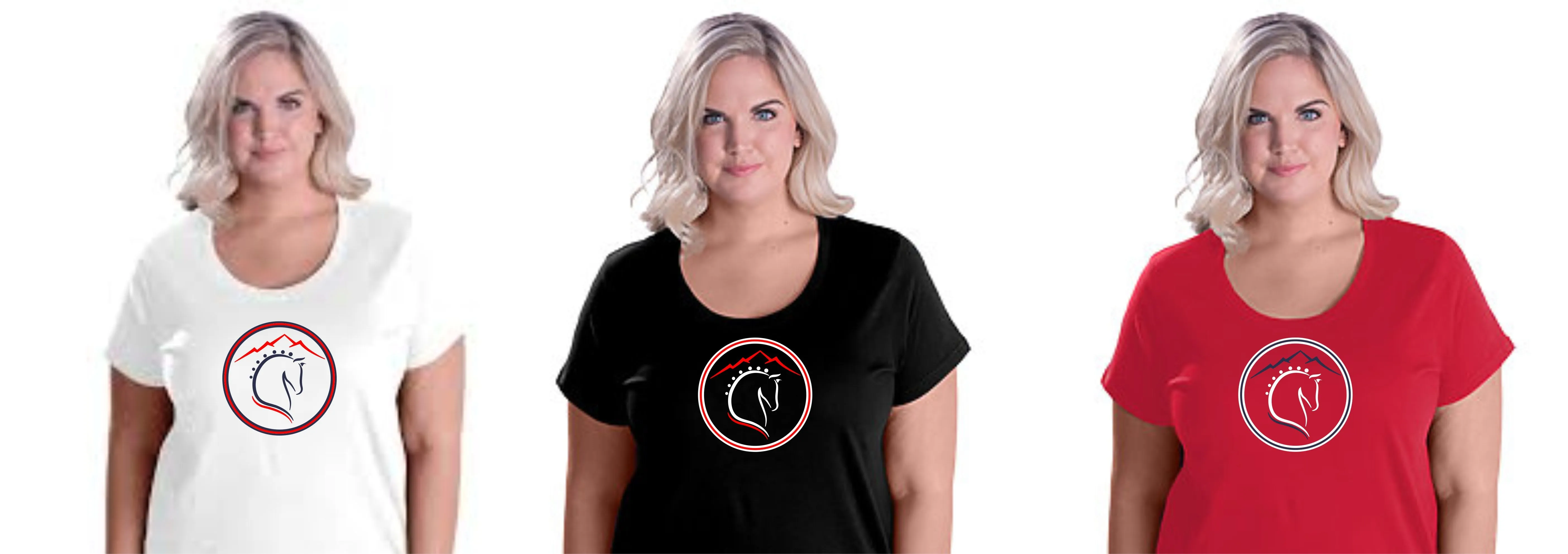 Can Am Stables Curvy Ladies Tee- Matte or Glitter