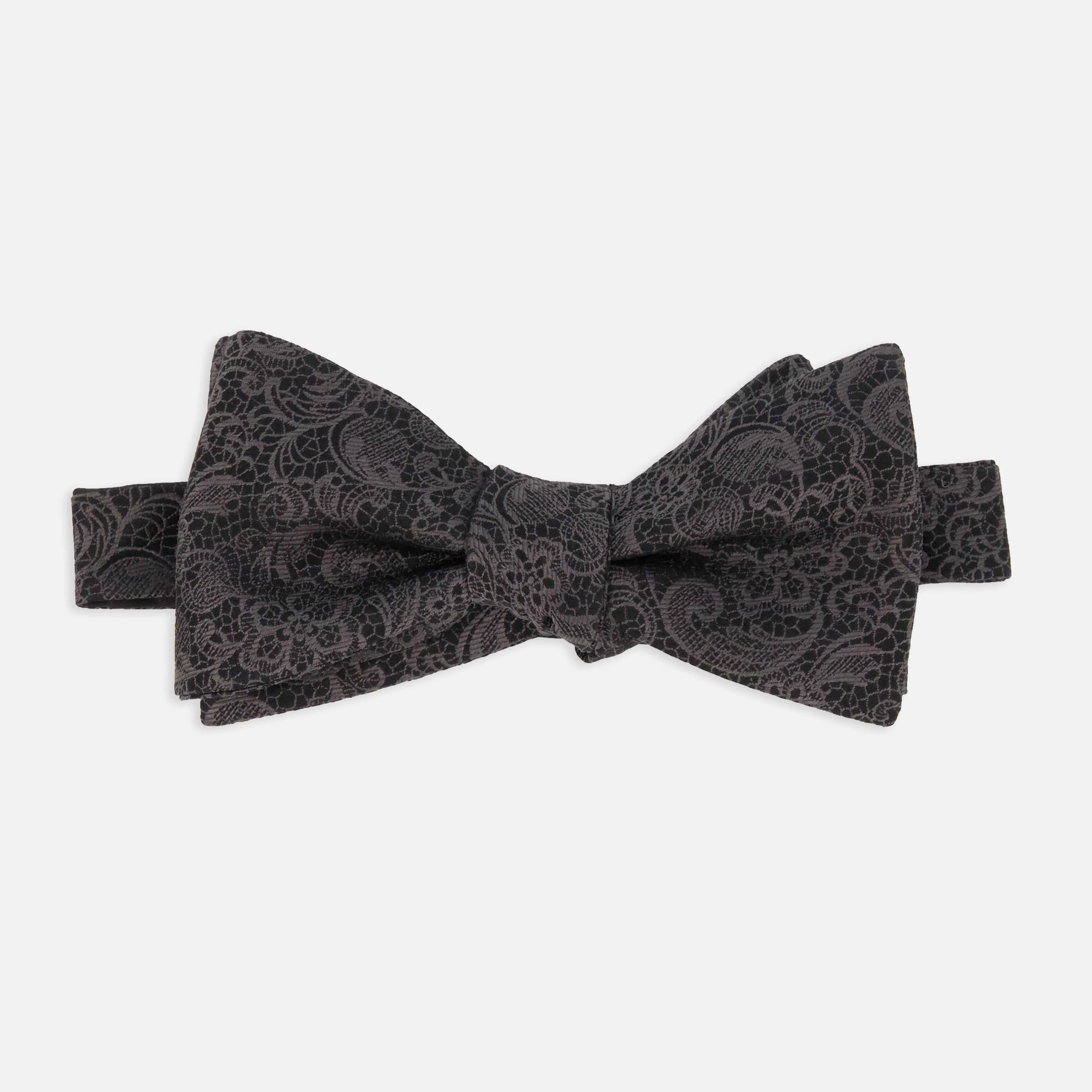 Ceremony Paisley Black Bow Tie