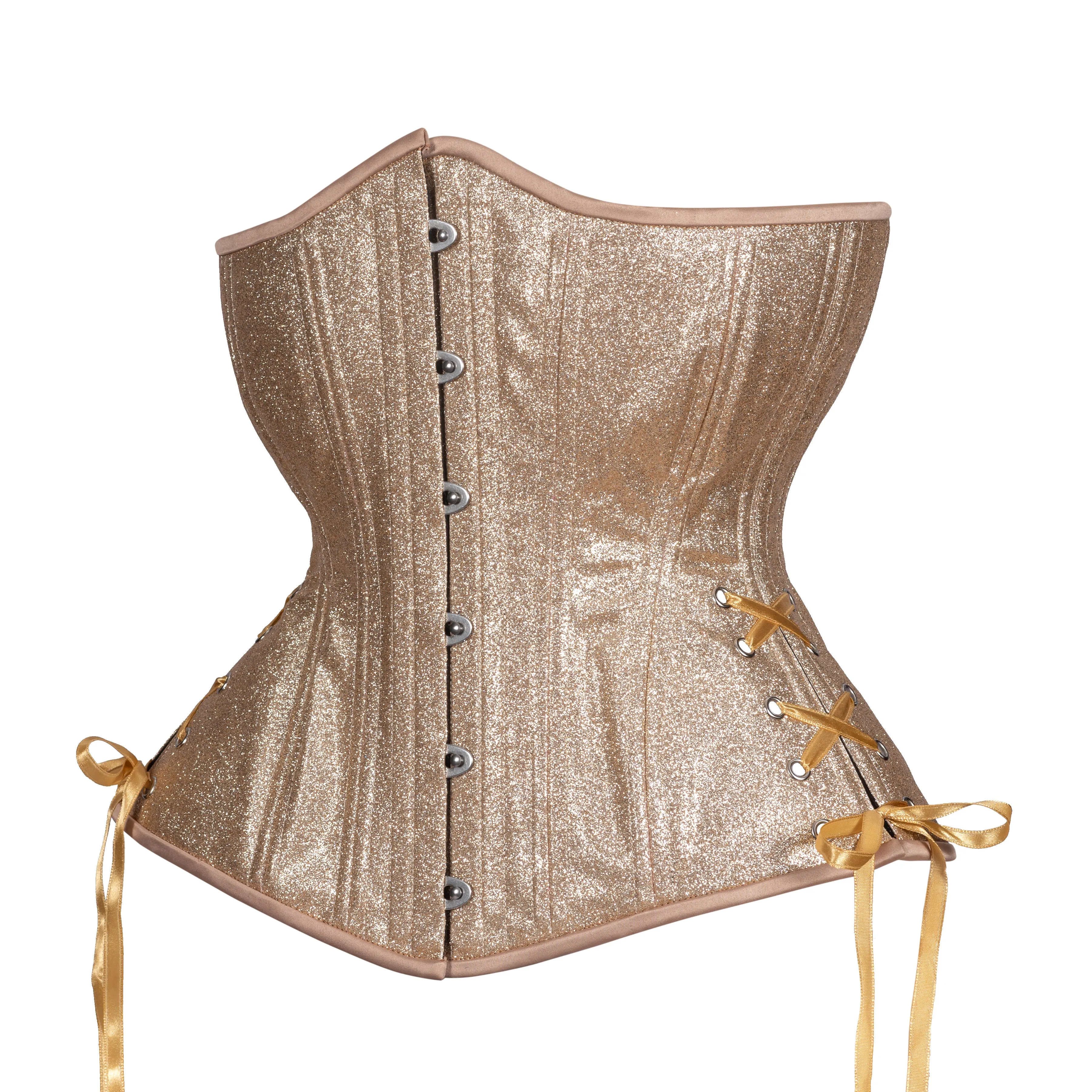 Champagne Fizz Corset, Hourglass Silhouette, Long