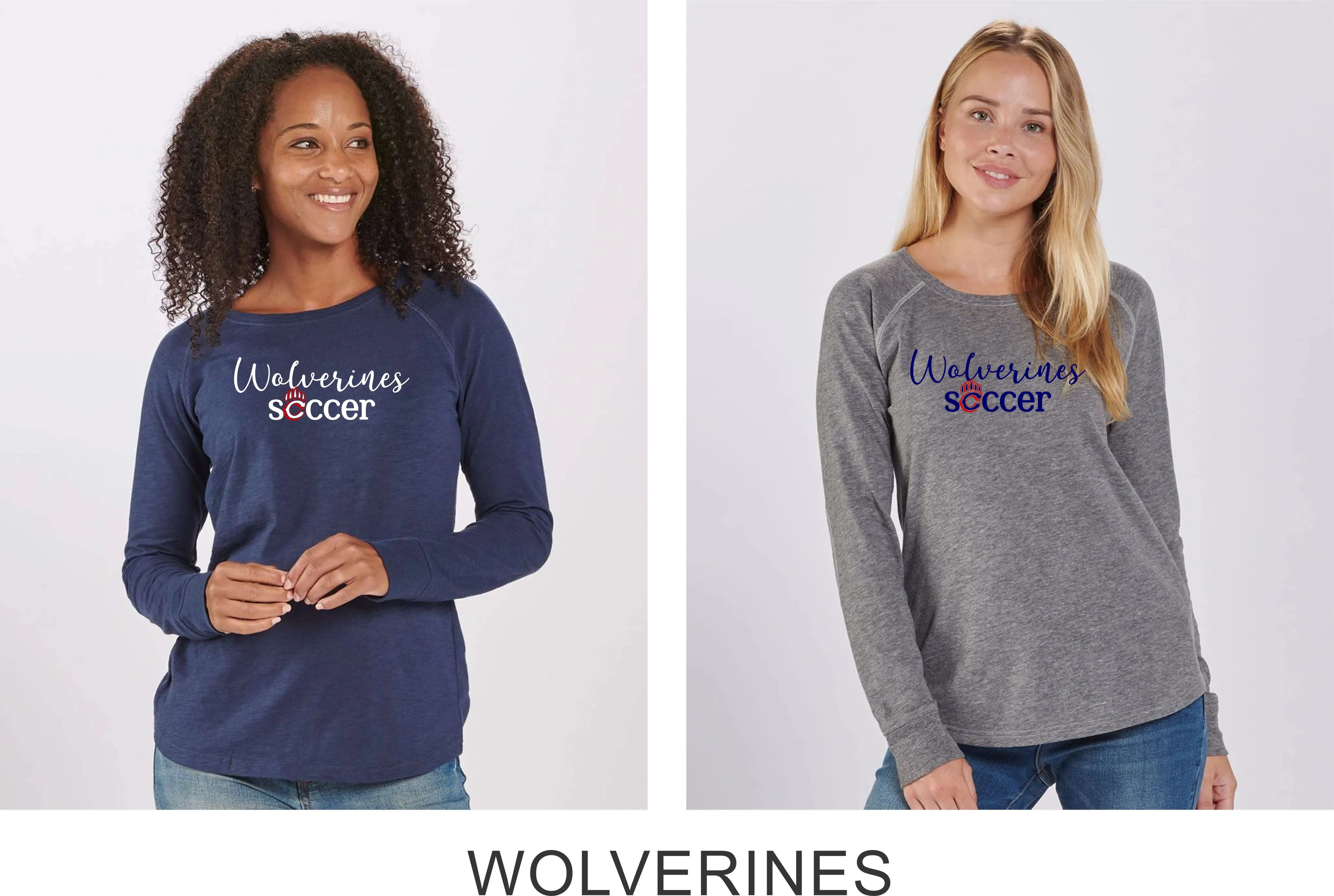 Chap Boys Soccer Ladies Preppy Long Sleeve Tee