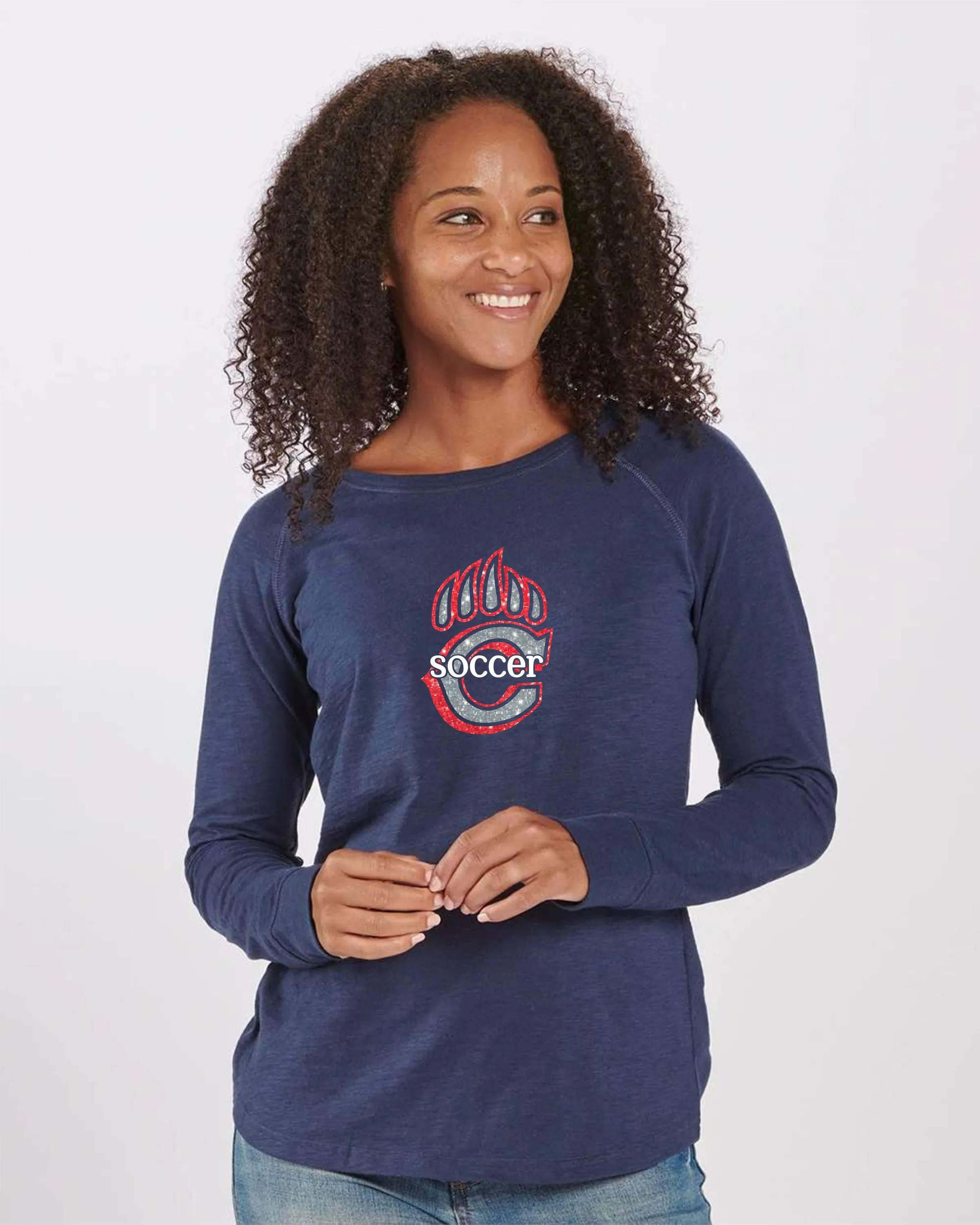 Chap Boys Soccer Ladies Preppy Long Sleeve Tee