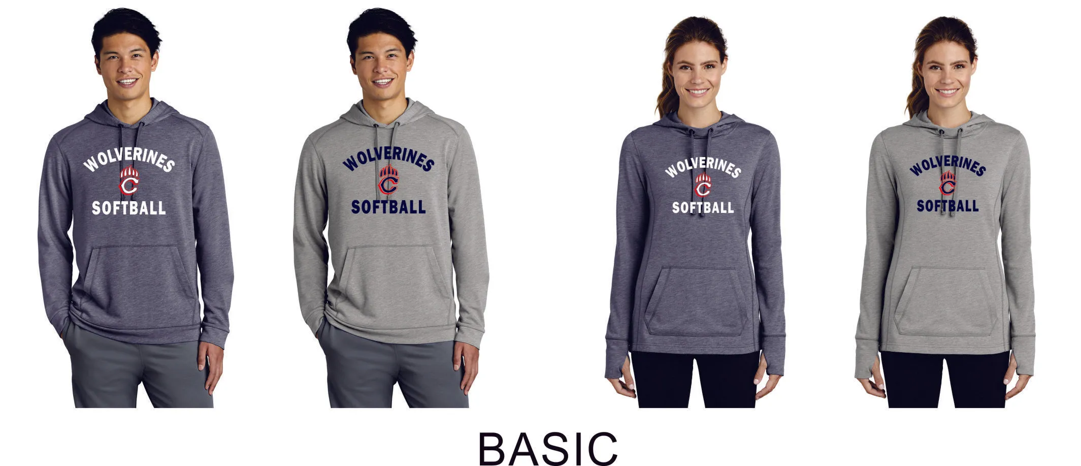 Chap Softball Triblend Wicking Hoodie- Ladies or Unisex- 6 designs