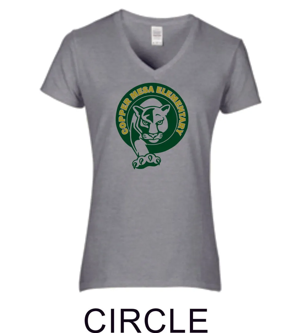 CME Circle Design Ladies Short Sleeve Tee- Matte or Glitter