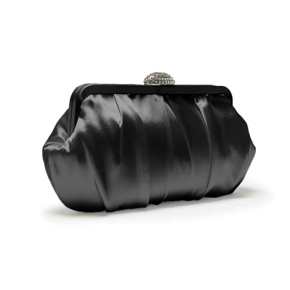 Concord Handbag in Black Satin