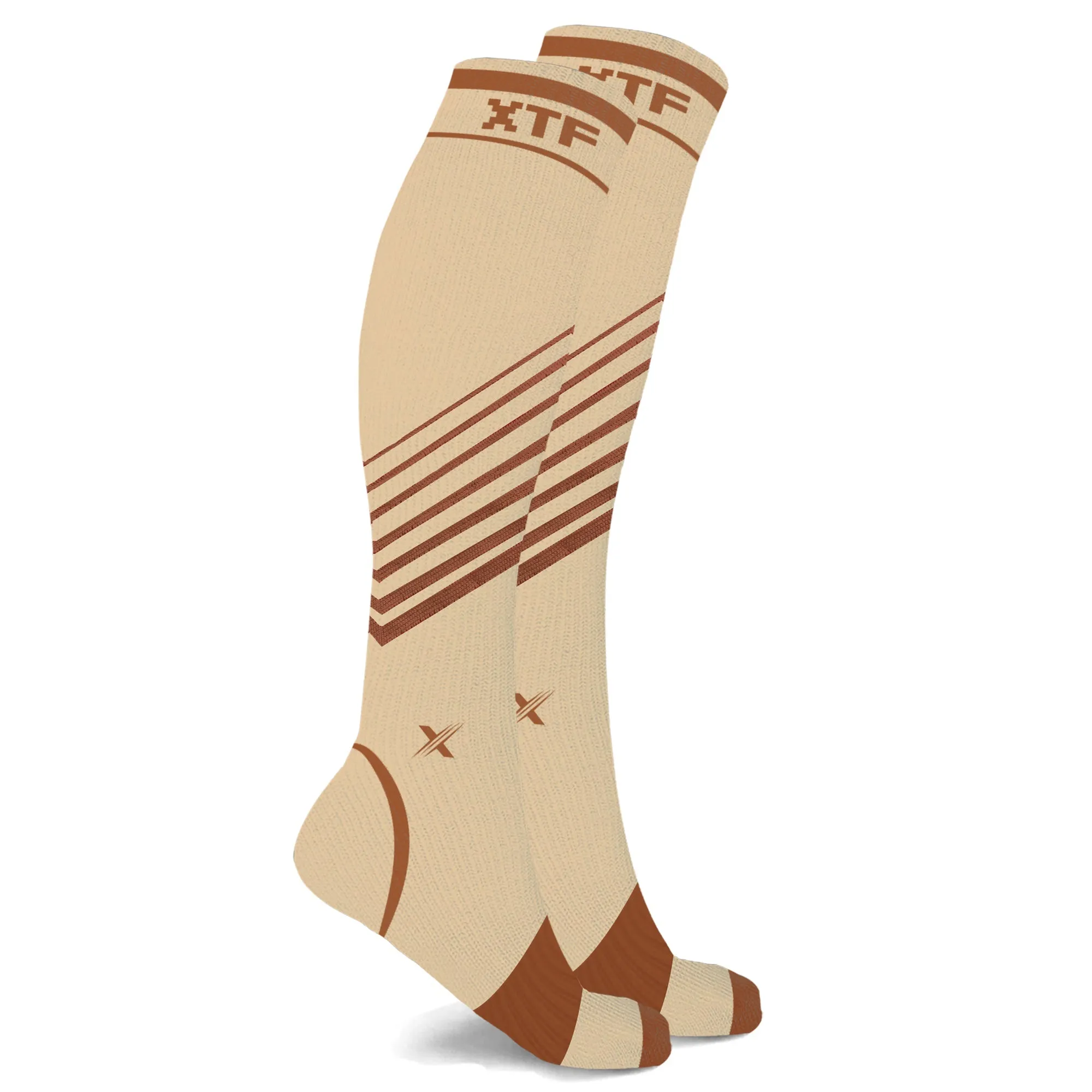 Copper Compression Striped Knee-high Socks