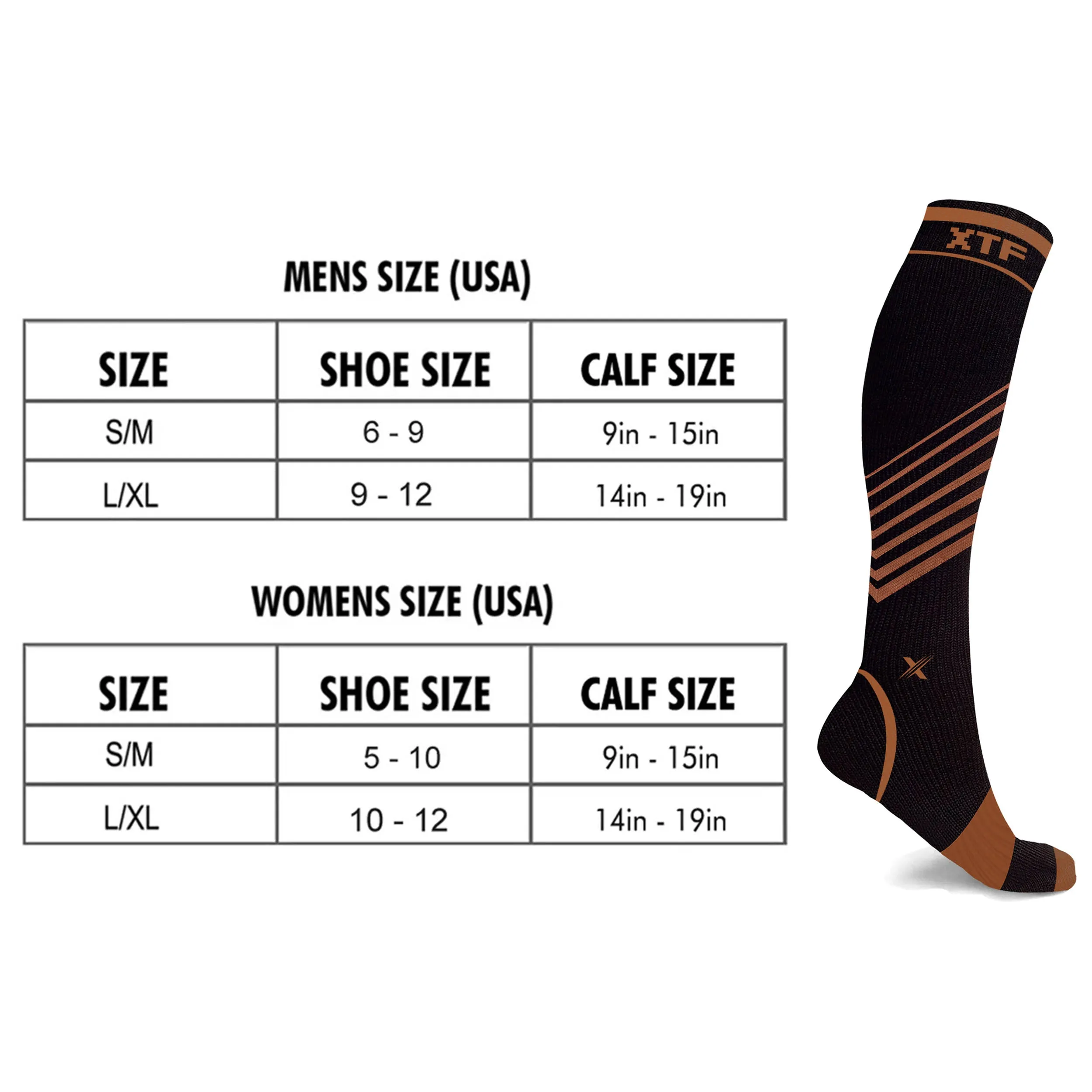 Copper Compression Striped Knee-high Socks