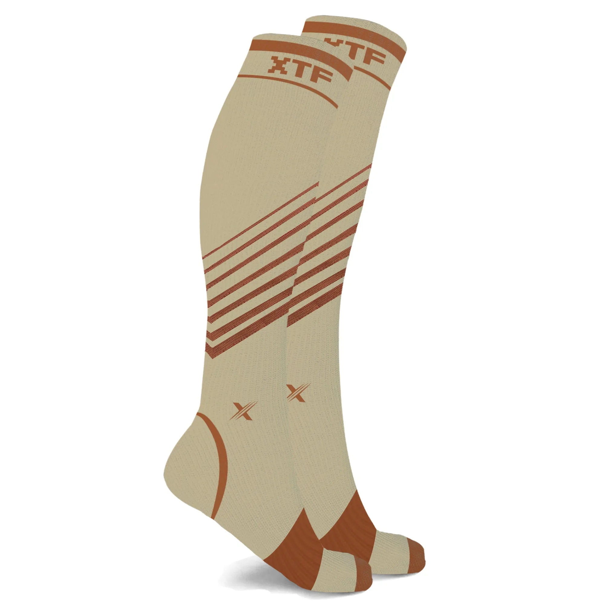 Copper Compression Striped Knee-high Socks