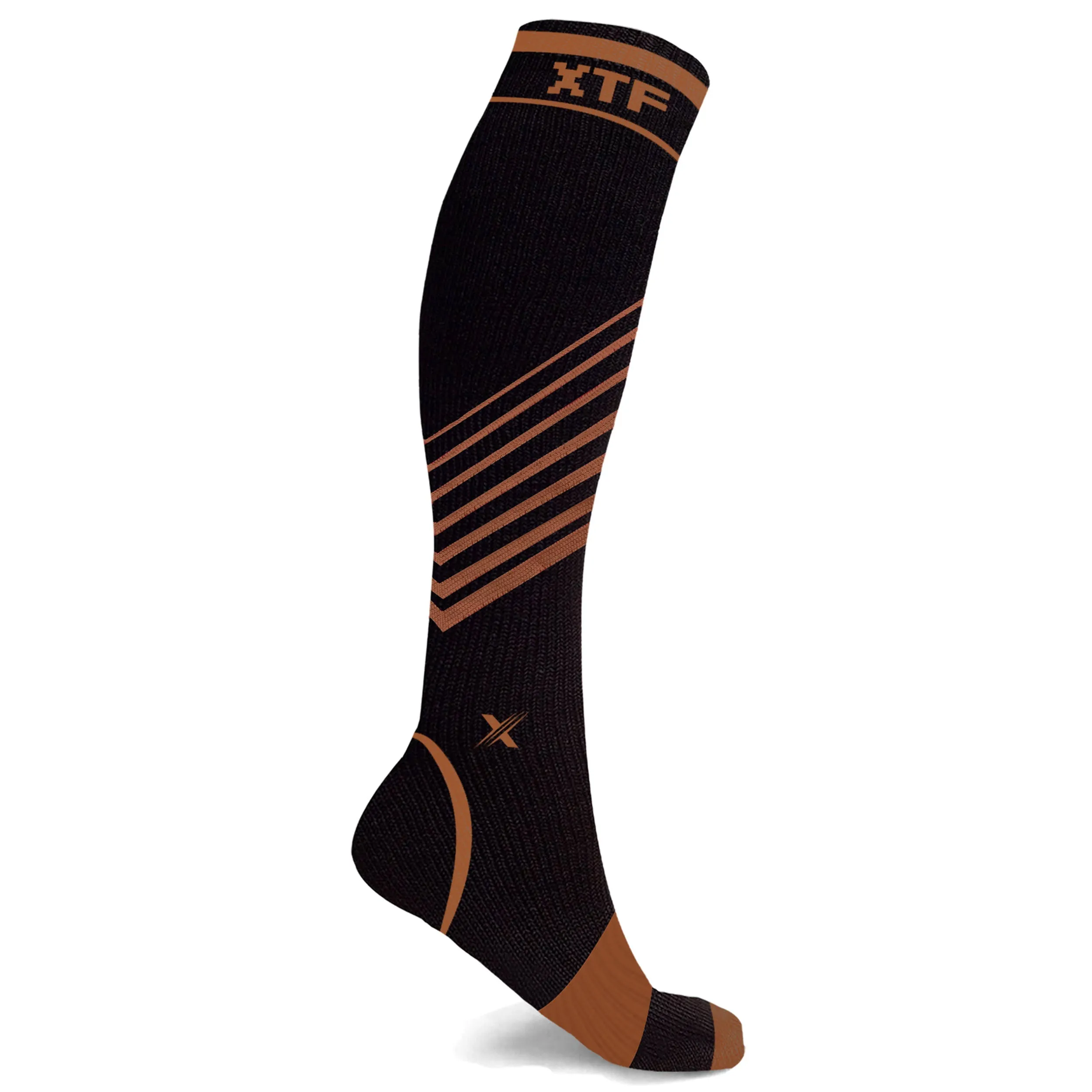 Copper Compression Striped Knee-high Socks