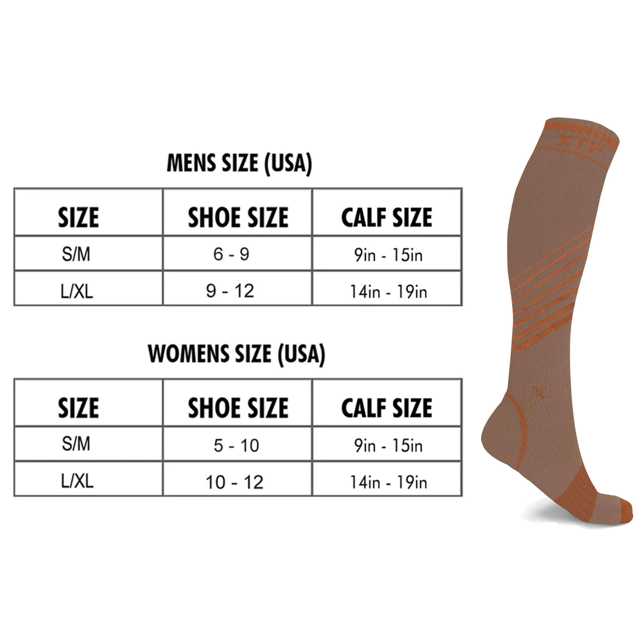 Copper Compression Striped Knee-high Socks