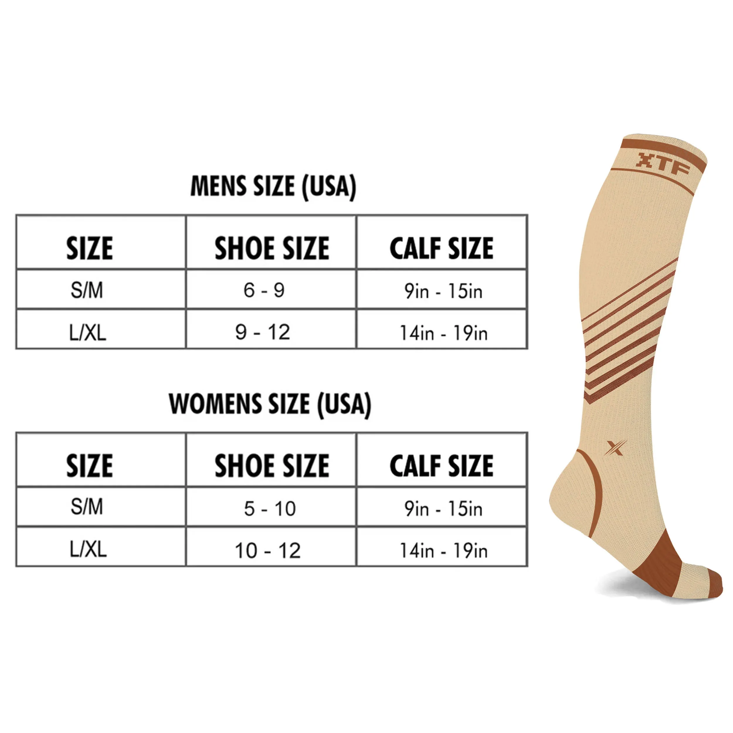 Copper Compression Striped Knee-high Socks