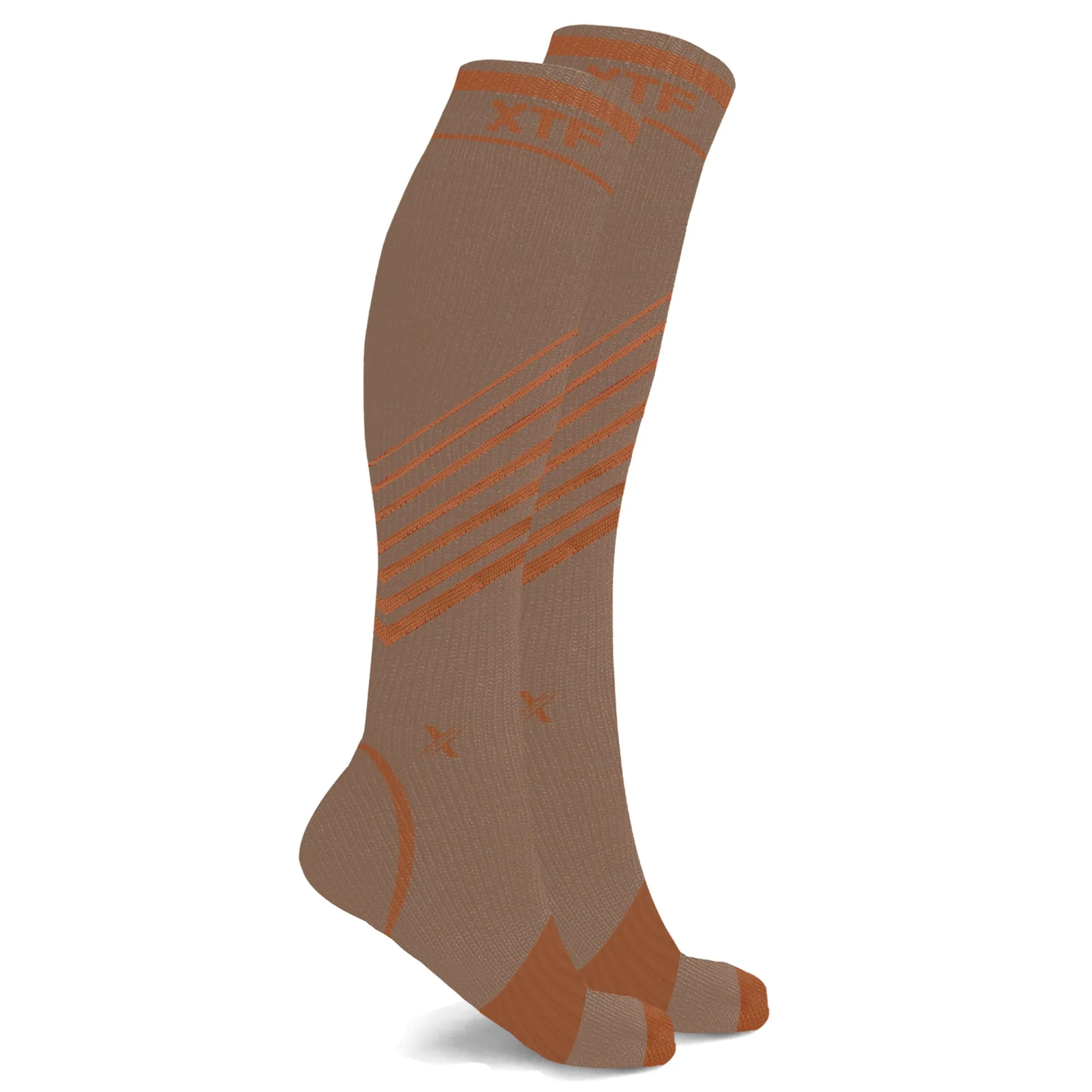 Copper Compression Striped Knee-high Socks