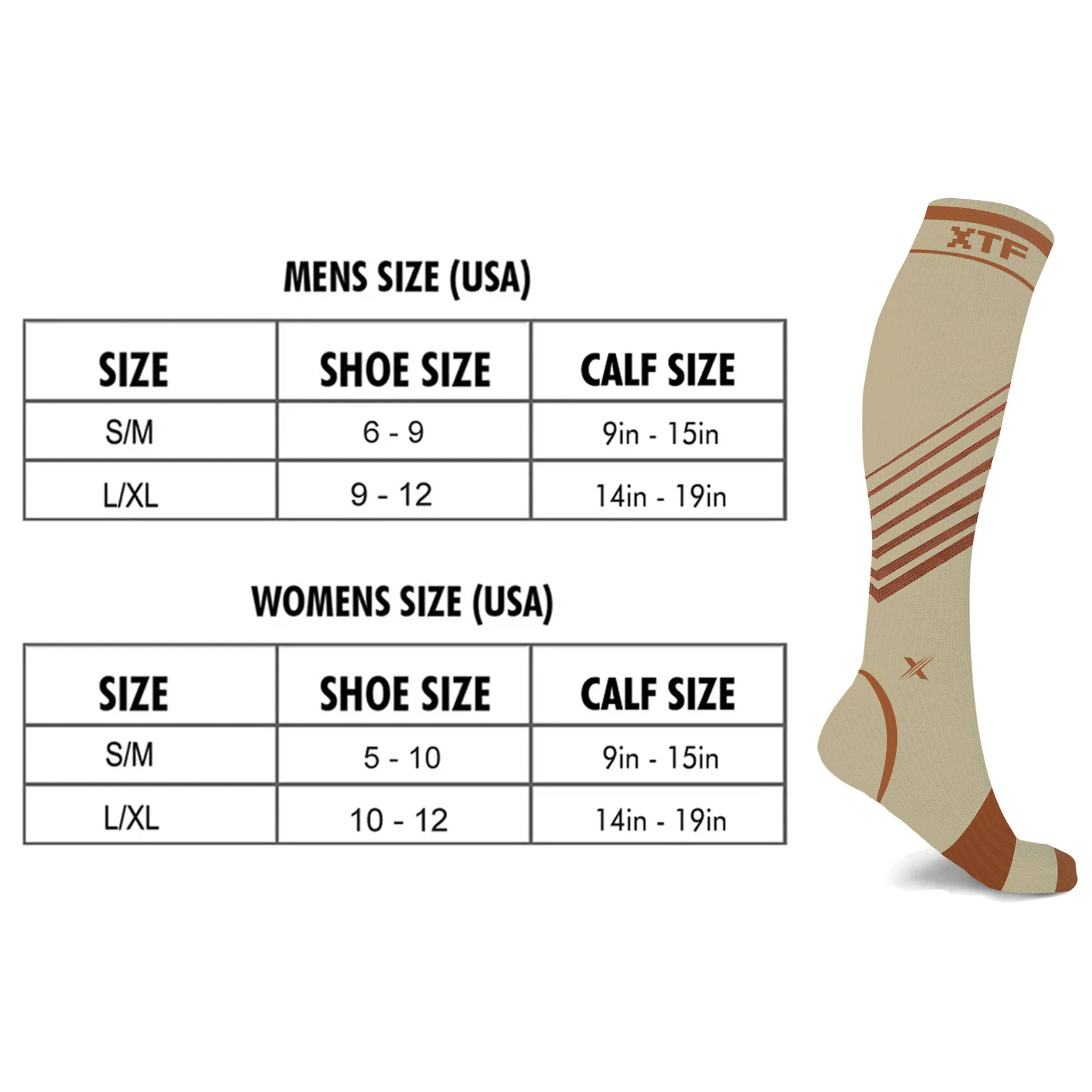 Copper Compression Striped Knee-high Socks