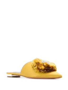 CRYSTAL LOTUS MULE FLAT YELLOW