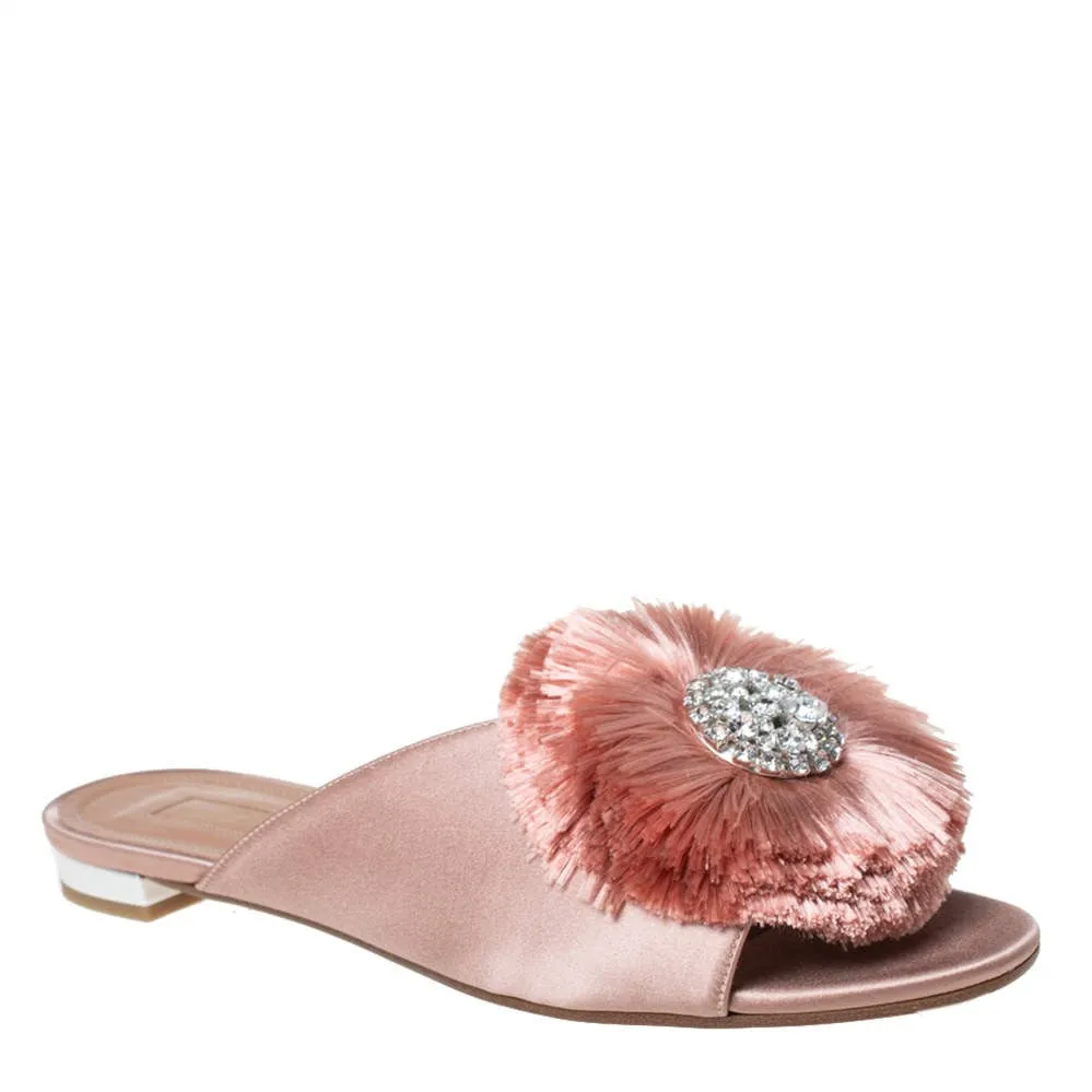 CRYSTAL LOTUS SLIDE FLAT POWDER PINK