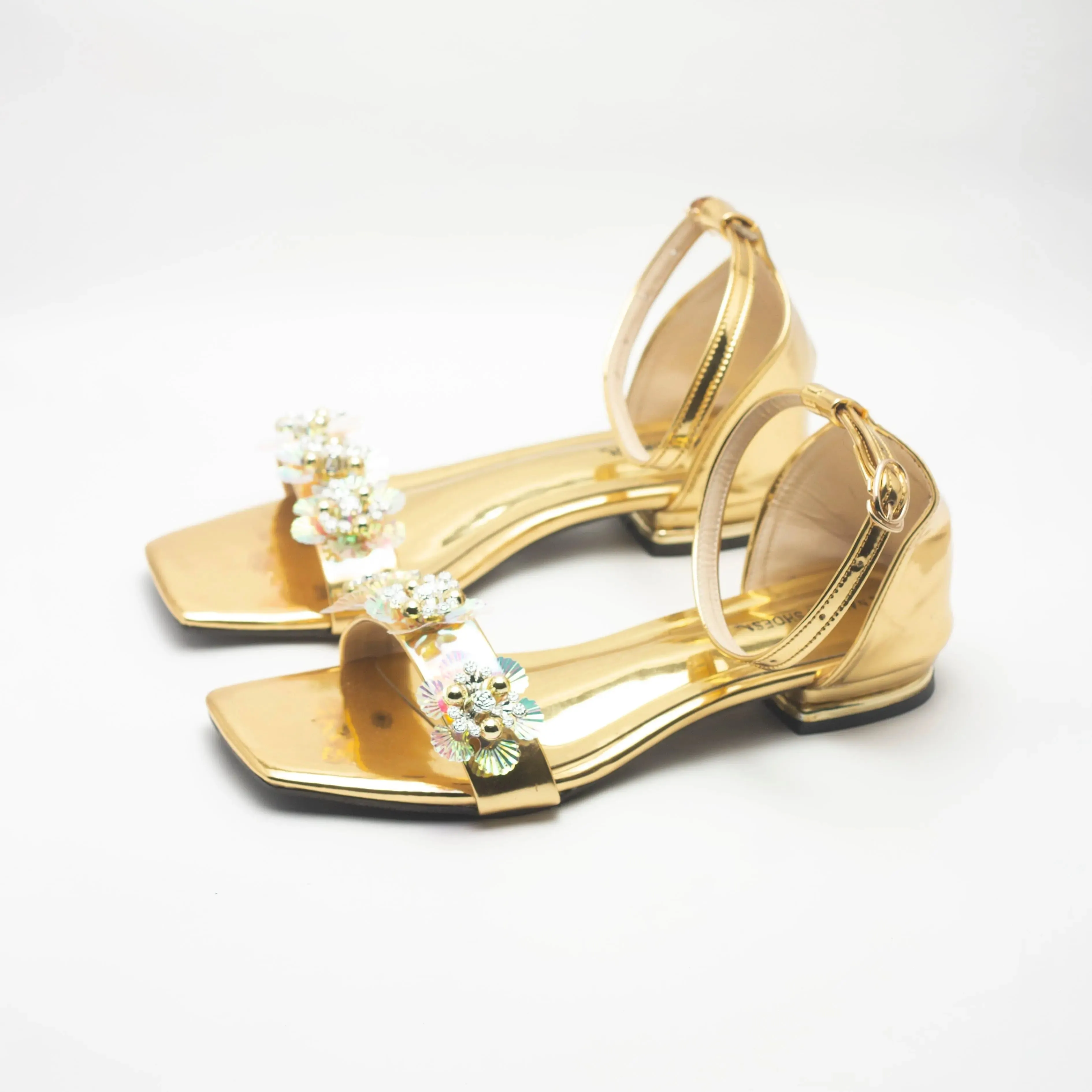 Crystal Strappy Women's Flat Sandals | Nawabi Shoes BD