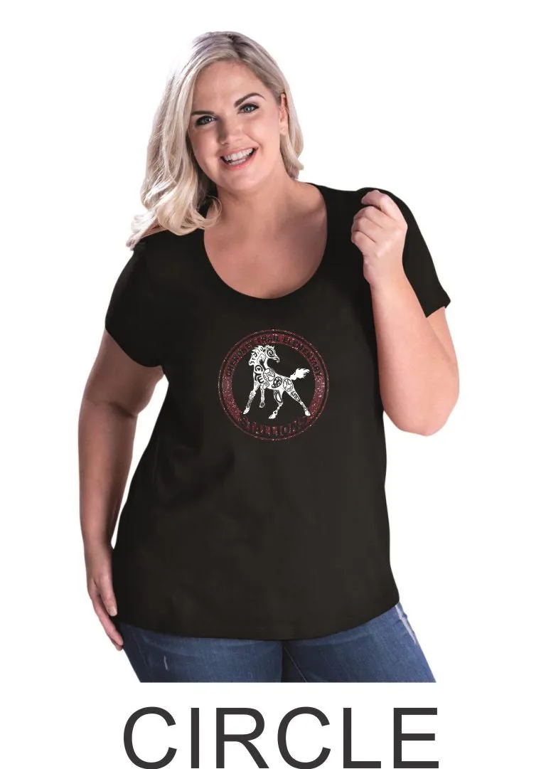 CTE Curvy Ladies Tee- 4 designs- Matte or Glitter