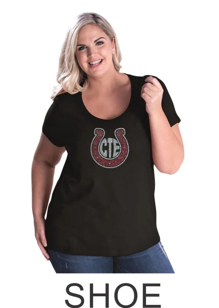 CTE Curvy Ladies Tee- 4 designs- Matte or Glitter