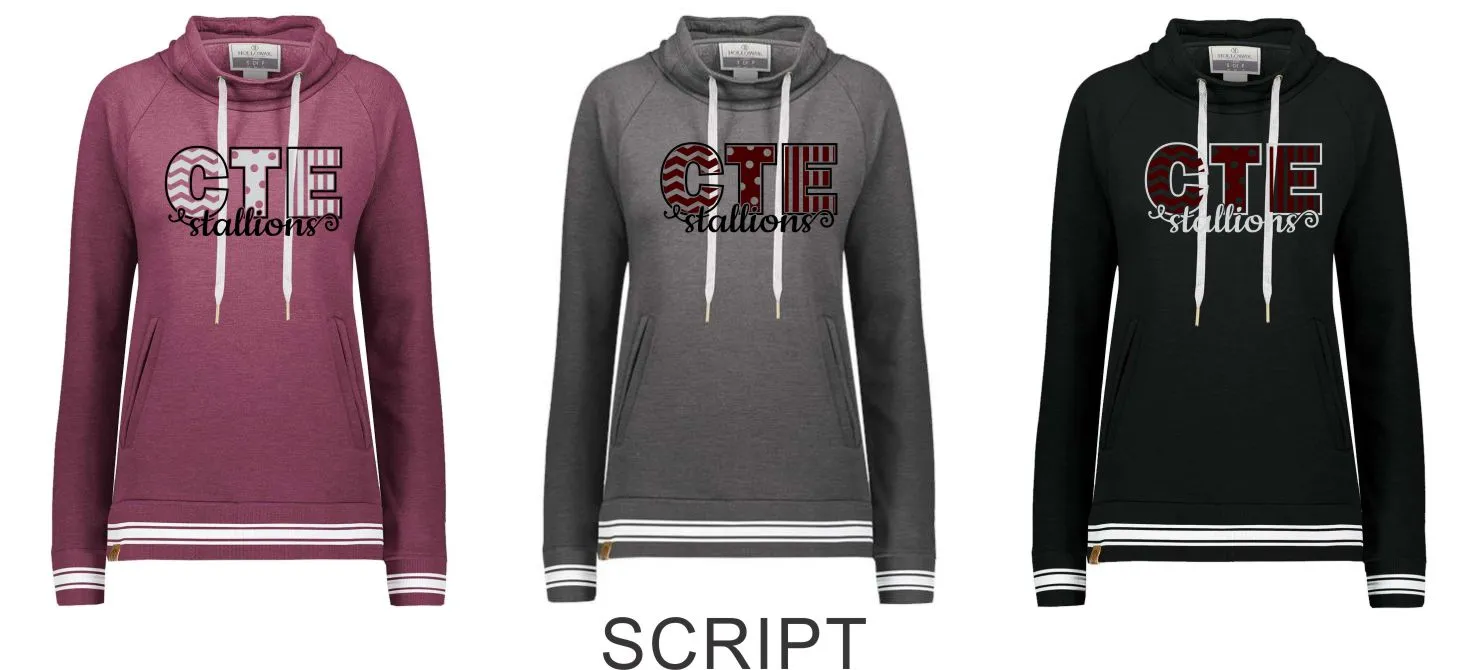 CTE Funnel Neck Ladies Pullover- 3 designs