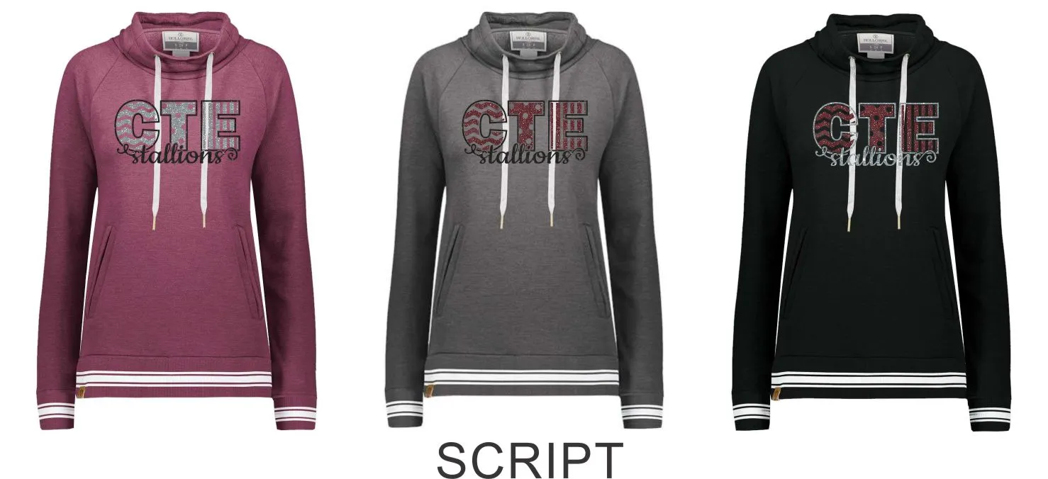 CTE Funnel Neck Ladies Pullover- 3 designs