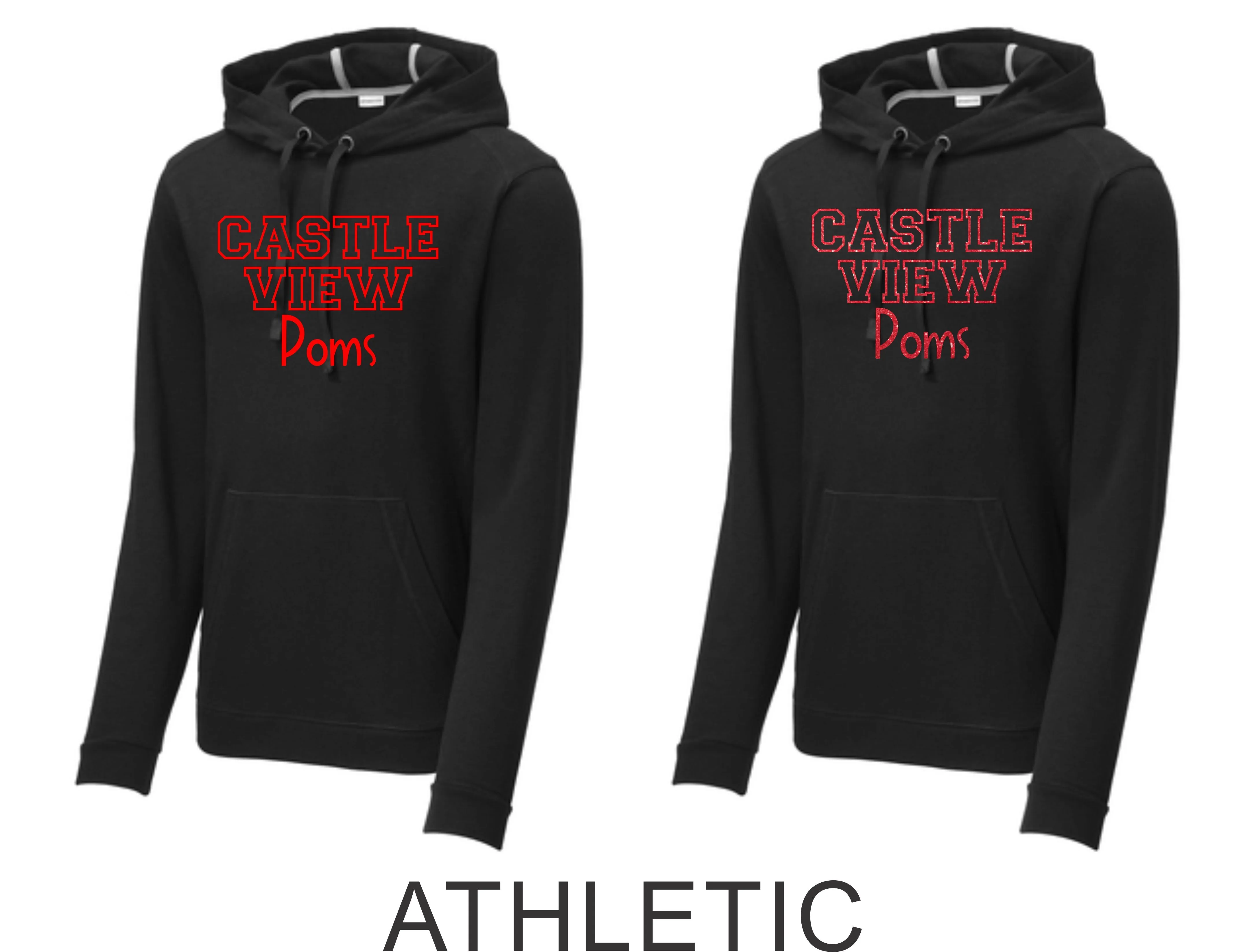 CV Poms Triblend Wicking Hoodie- Ladies or Unisex- 5 designs