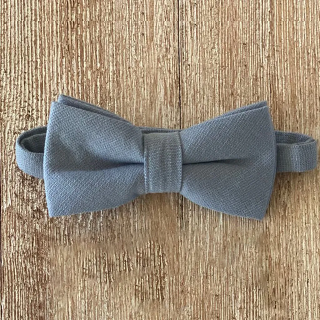 Dusty Blue Cotton Bow Tie