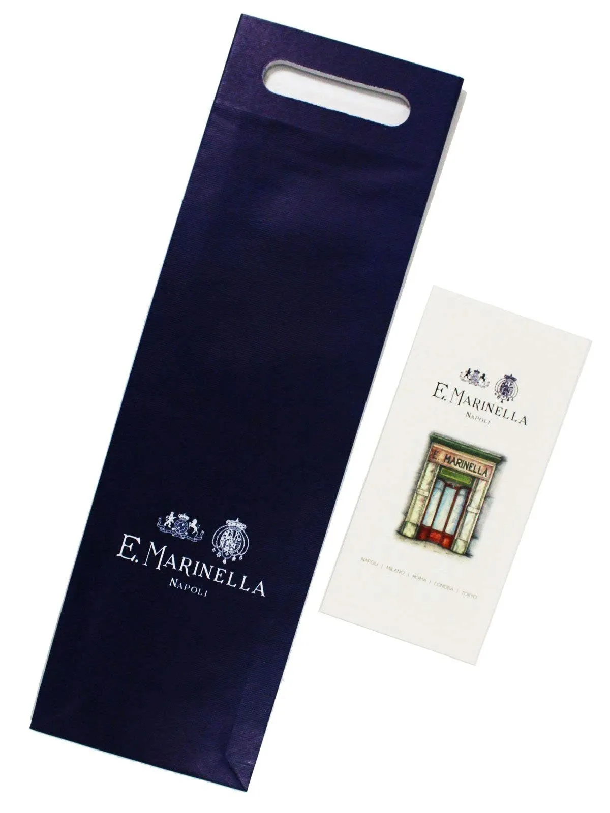 E. Marinella Tie Navy Geometric Design - Wide Necktie SALE