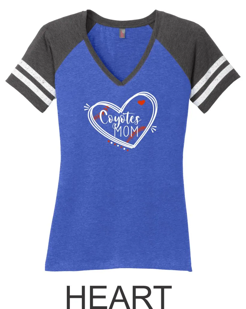 EC Coyotes Ladies Raglan Tee- 3 designs