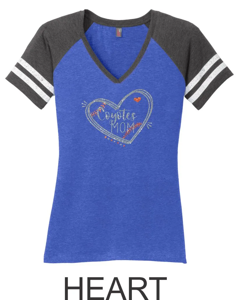 EC Coyotes Ladies Raglan Tee- 3 designs