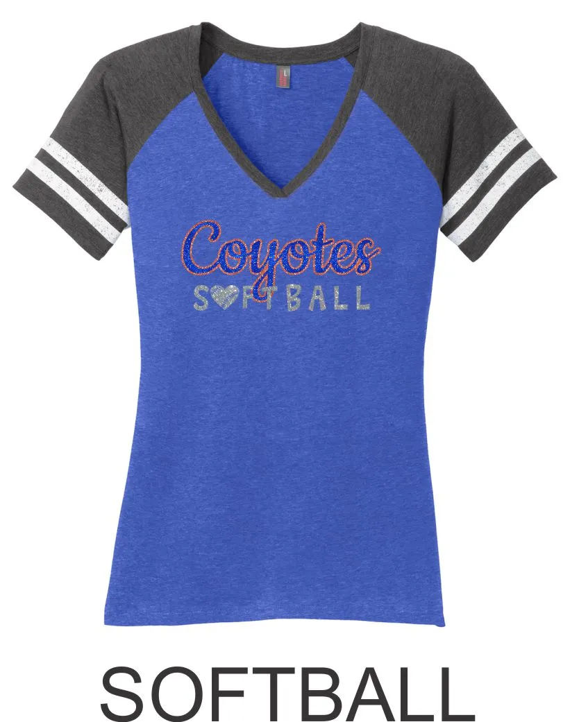 EC Coyotes Ladies Raglan Tee- 3 designs