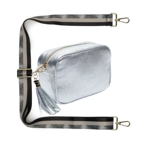 Elie Beaumont Silver Mini Crossbody Bag