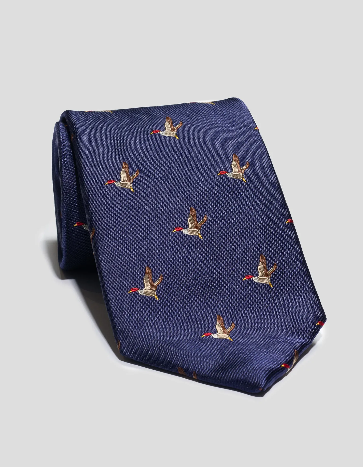 EMBLEMATIC FLYING DUCK TIE - NAVY