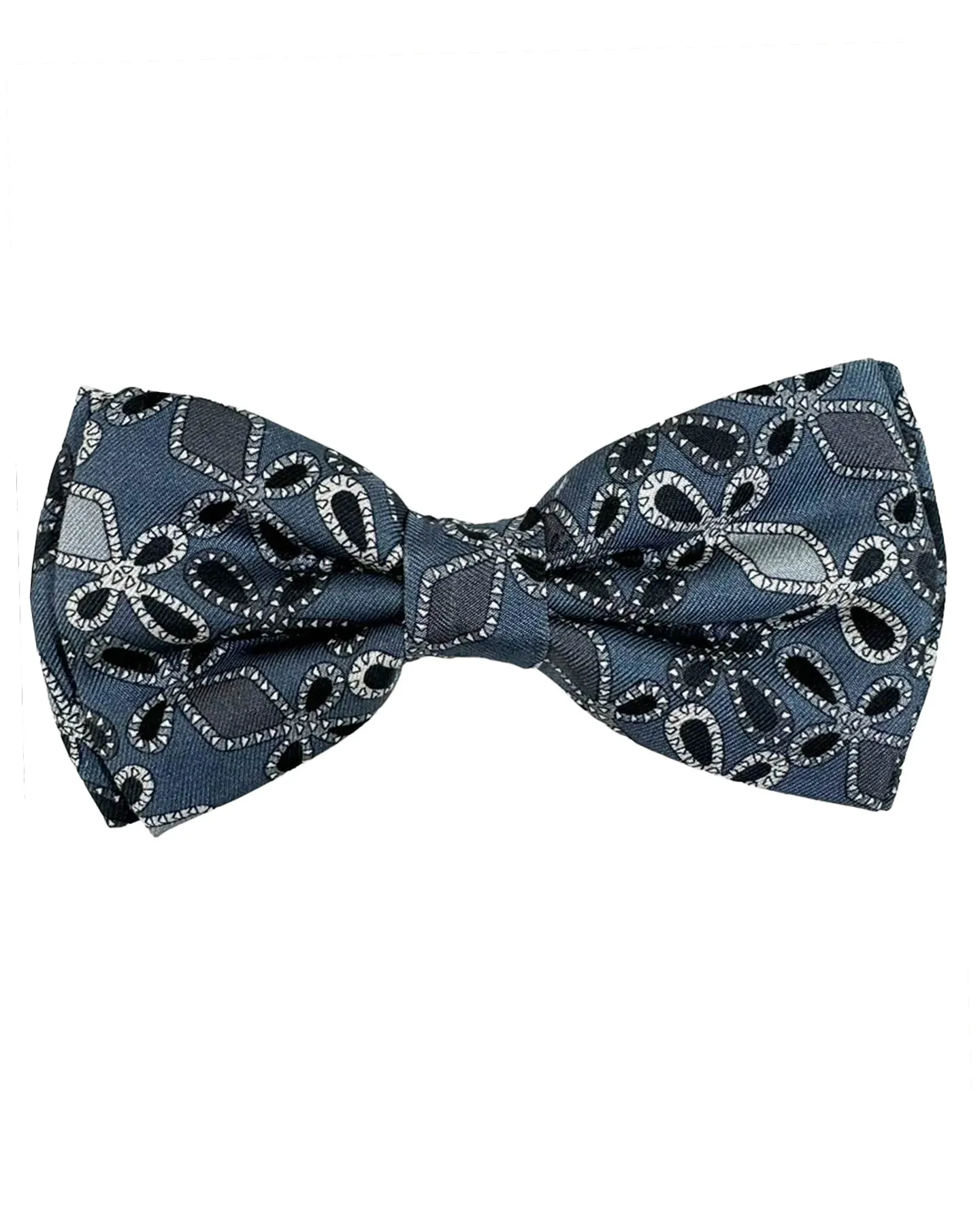 Emilio Pucci Bow Tie Gray Black - Pre-Tied Designer Bowtie