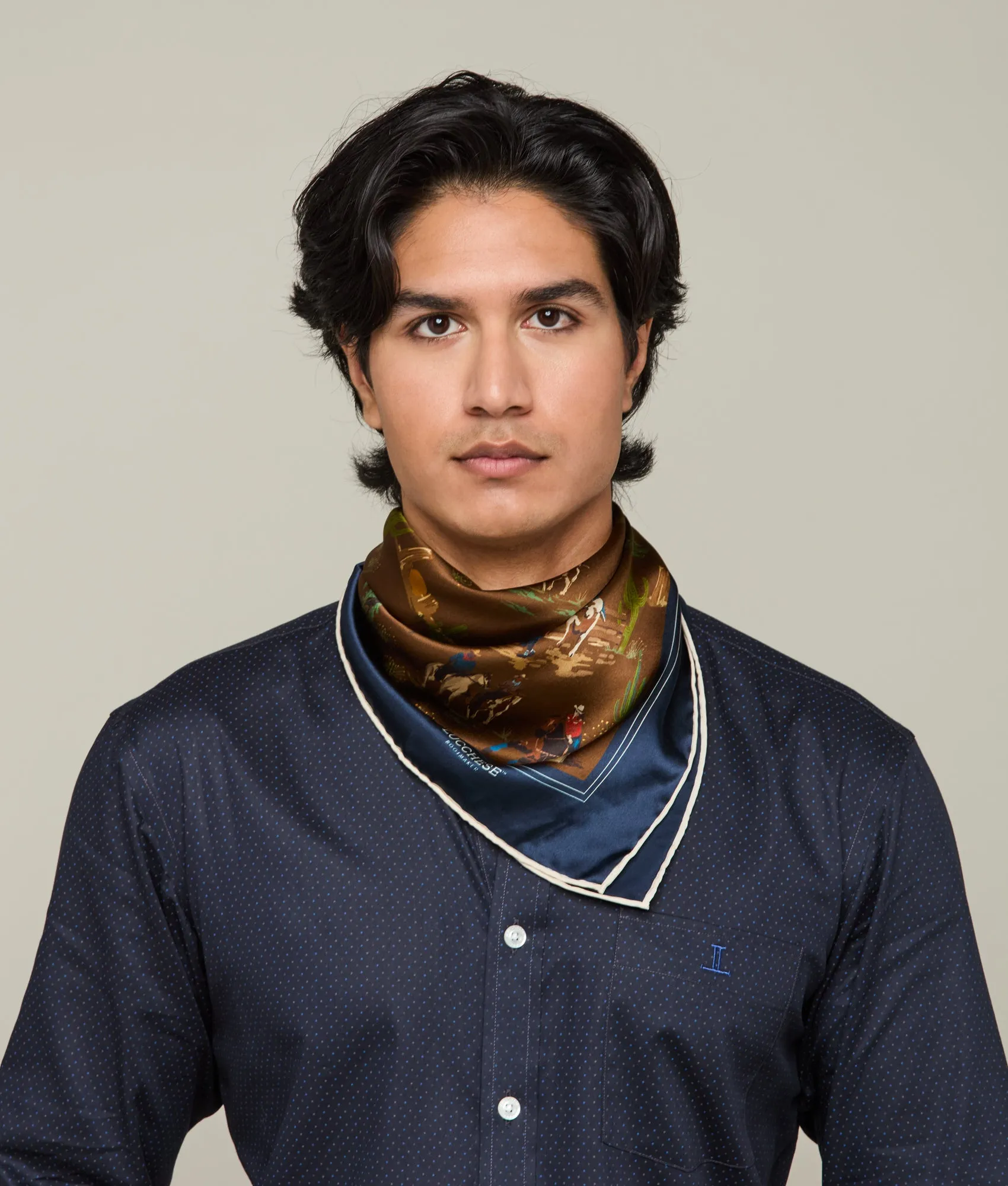 Frontier Scarf :: Chocolate/Navy