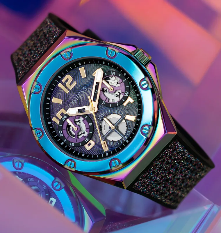 GUESS Ladies 2-Tone Iridescent Multi-function Watch